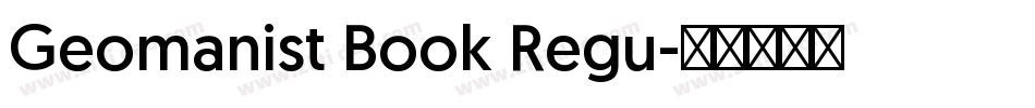 Geomanist Book Regu字体转换